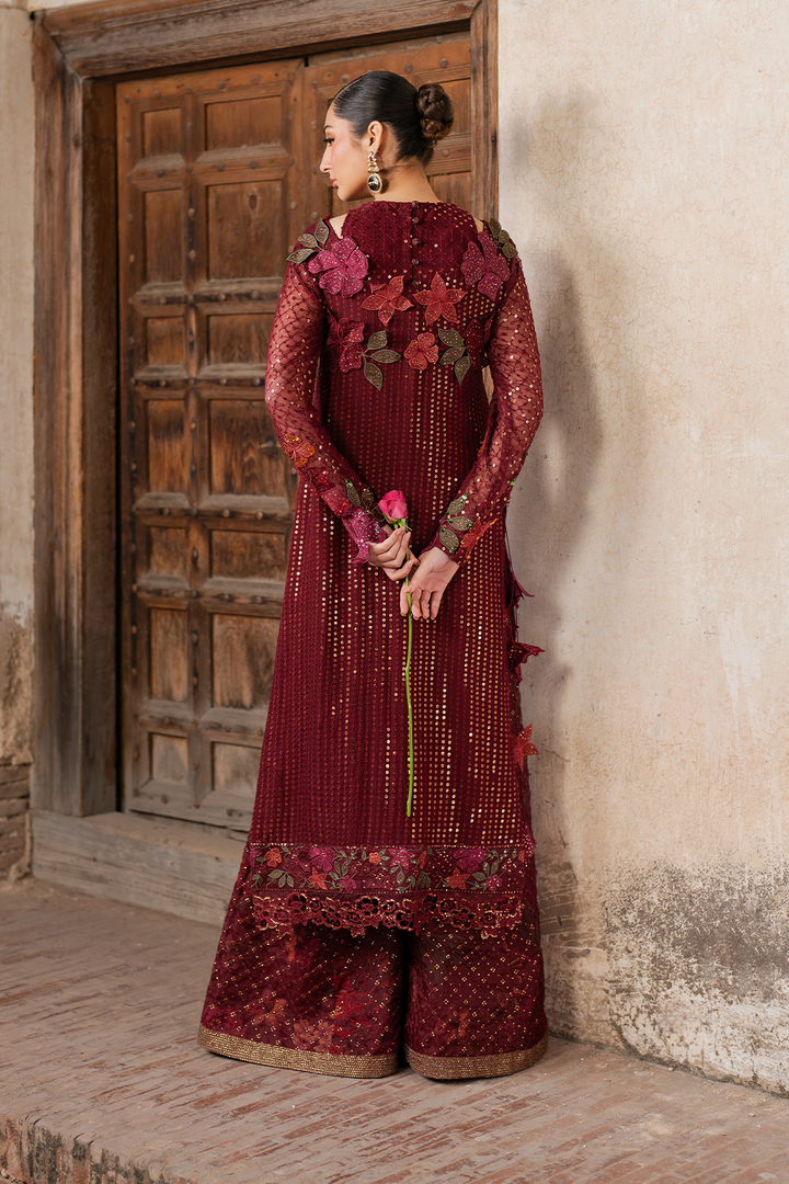 ILC-05 Embroidered Chiffon (Aline Shirt With Sharara)