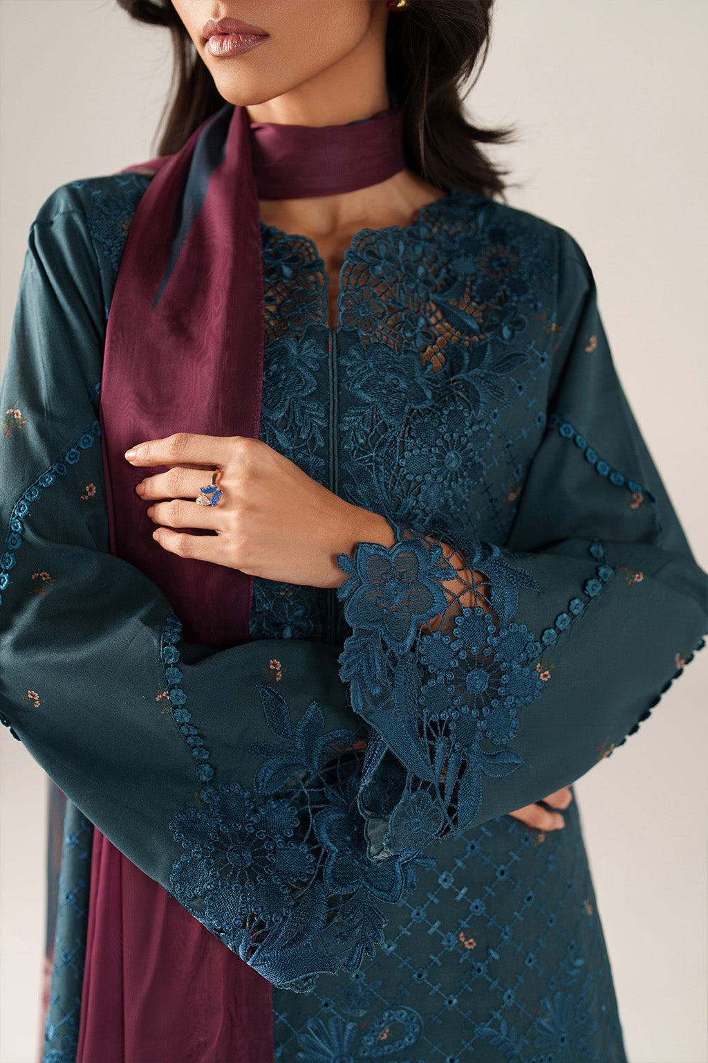 SS-10 Embroidered Lawn