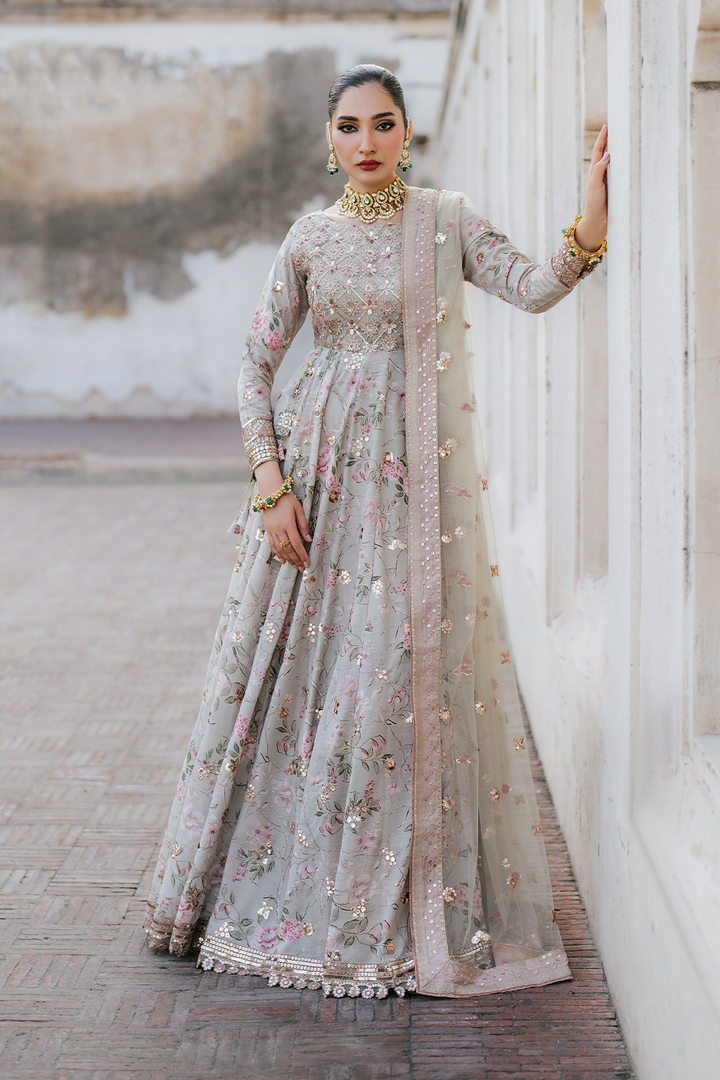 UE-313 Embroidered Raw Silk