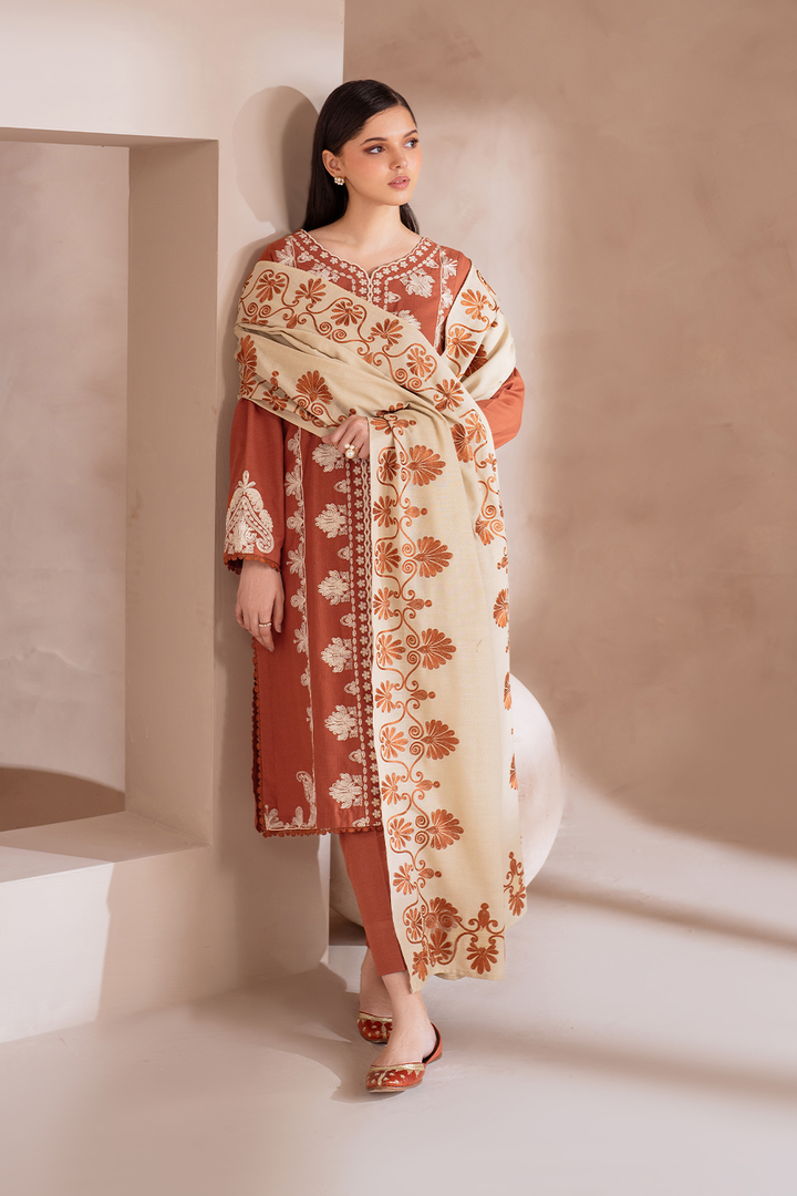 UE-368 Embroidered Khaddar