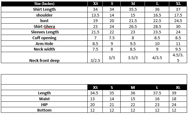 IP-281 Printed Lawn Size Chart