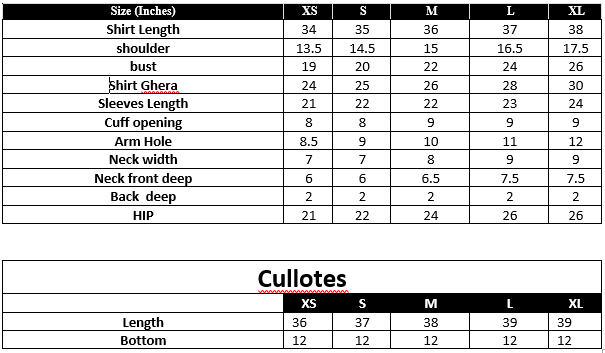 IP-286 Printed Lawn Size Chart