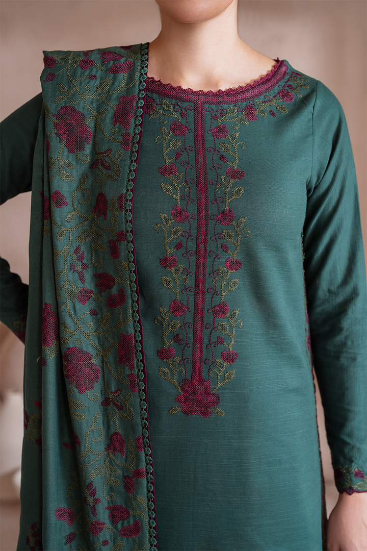 UE-370 Embroidered Khaddar