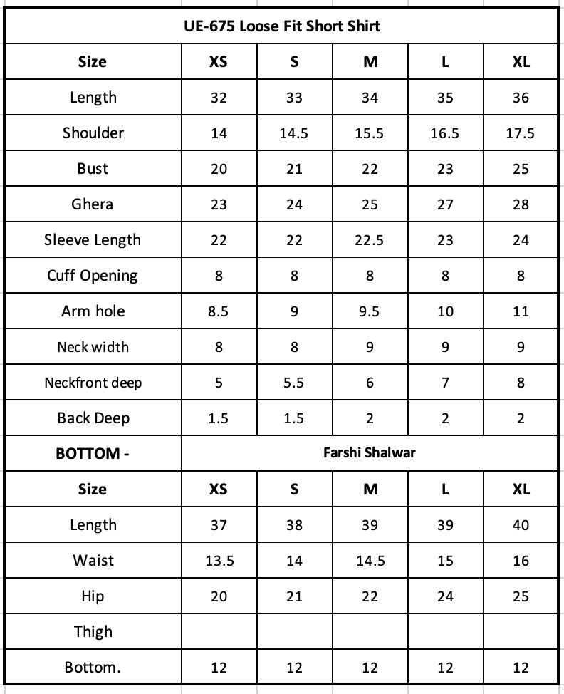 Size Chart Image