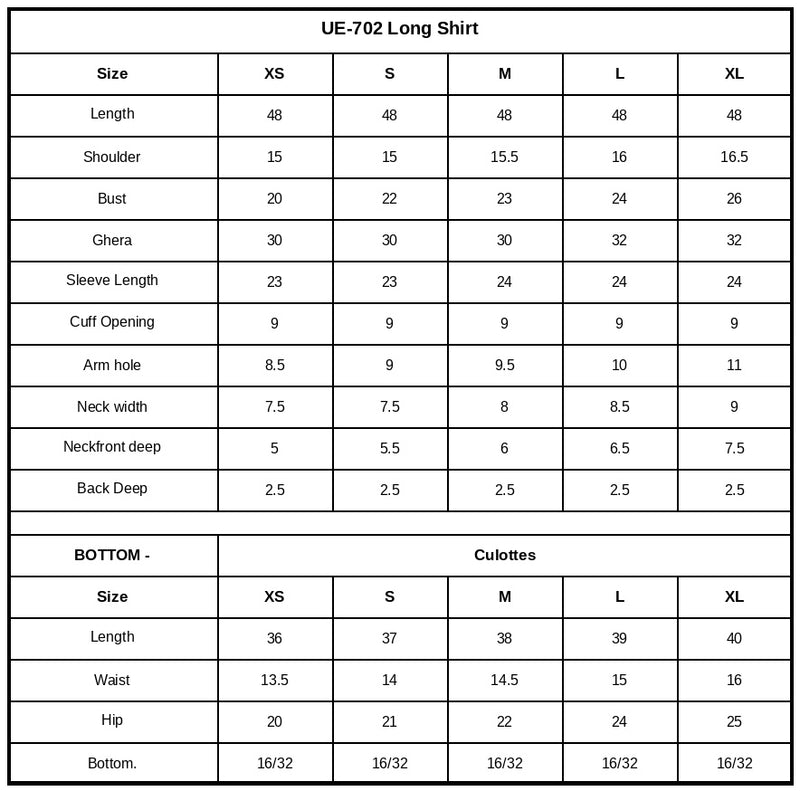 Size Chart Image