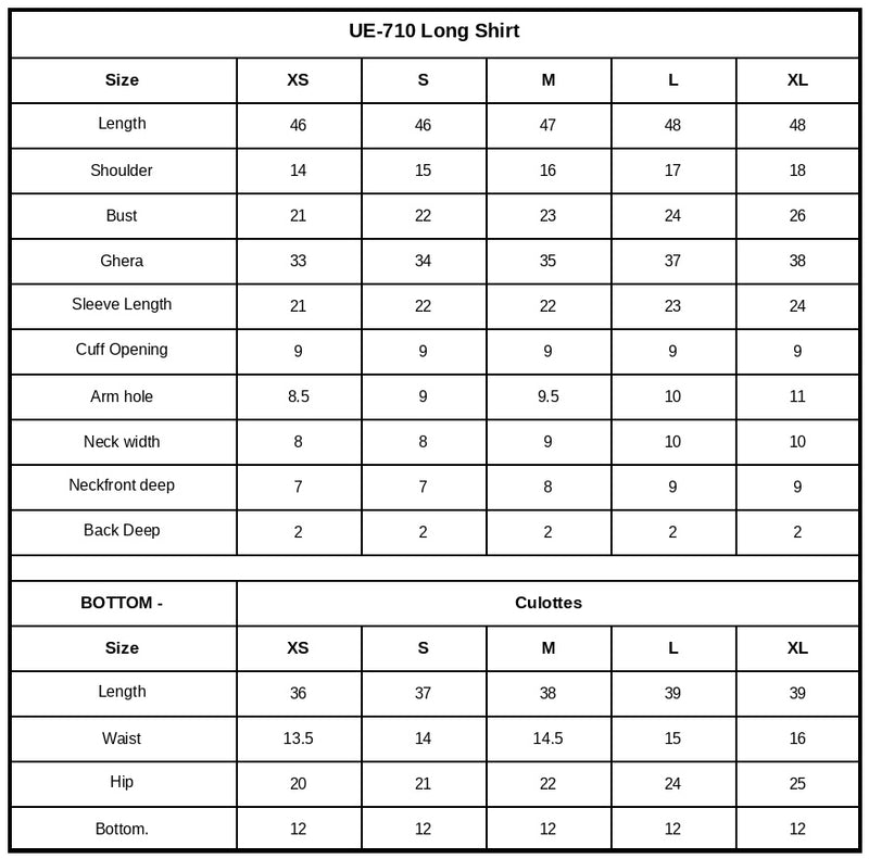 Size Chart Image