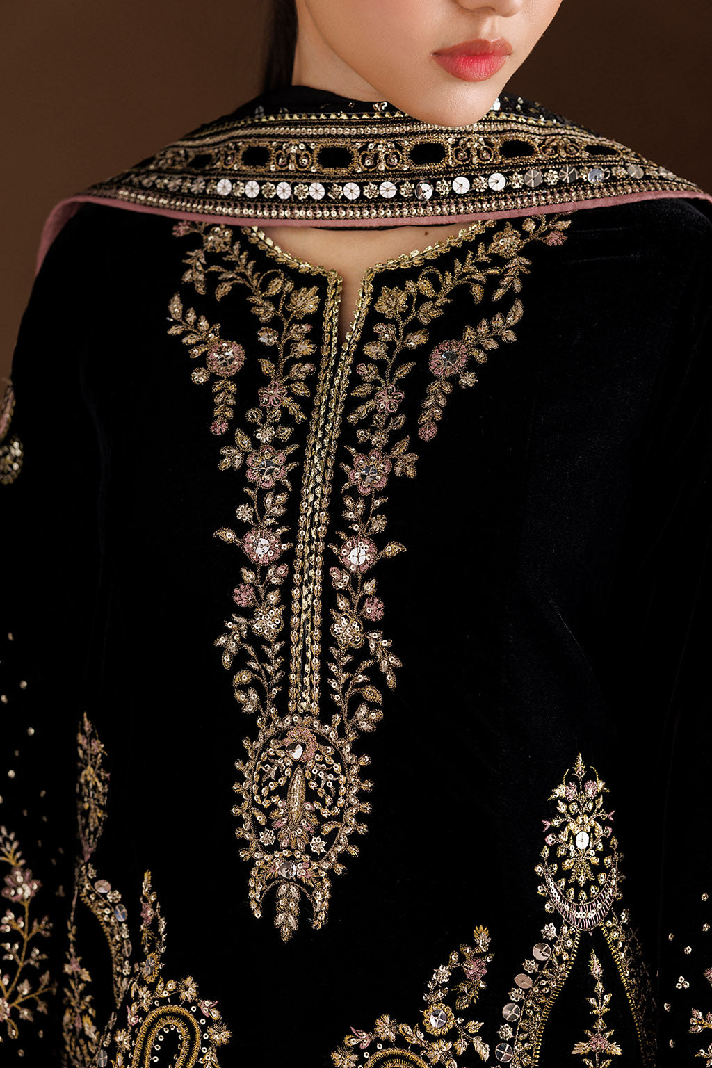 IV-90 Embroidered Velvet