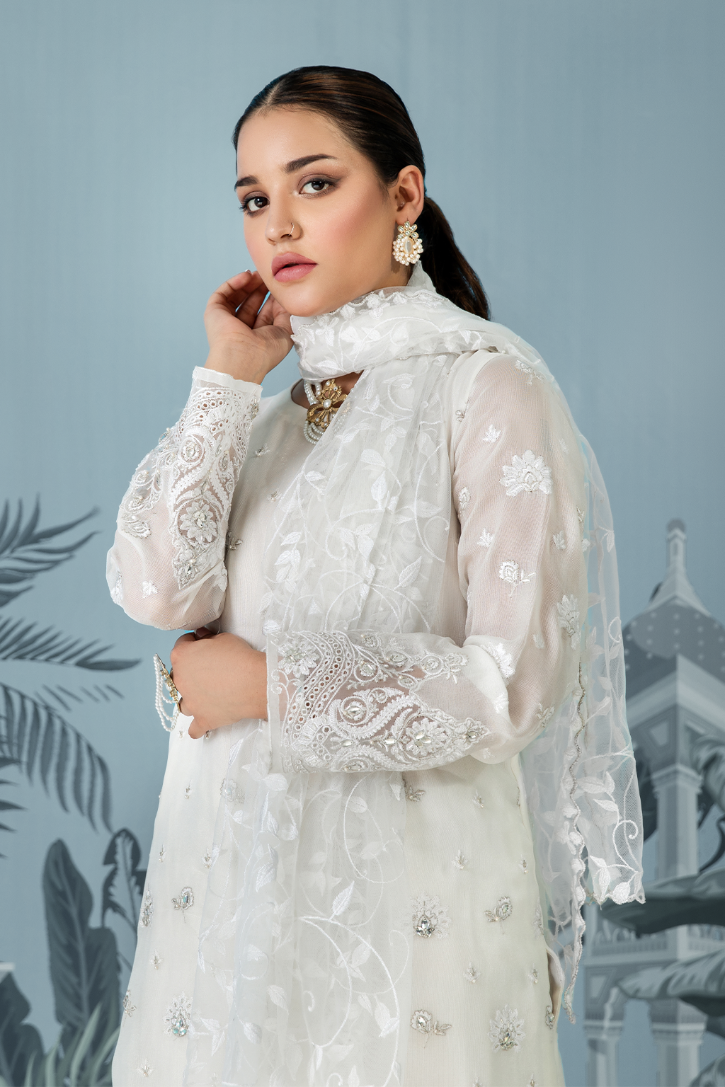 IP-203 Embroidered Net