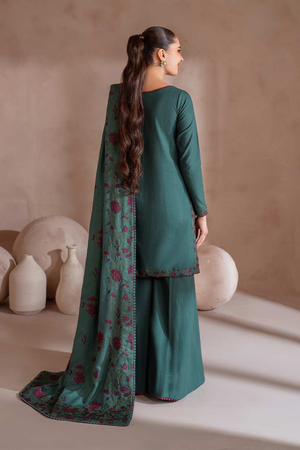 UE-370 Embroidered Khaddar