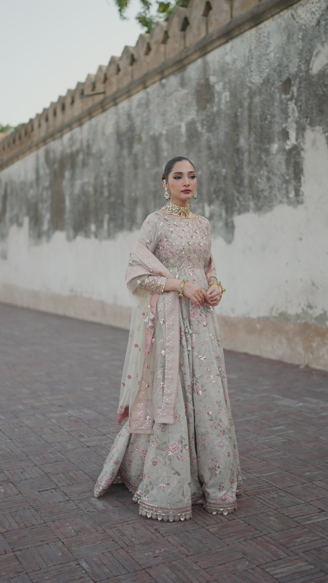 UE-313 Embroidered Raw Silk