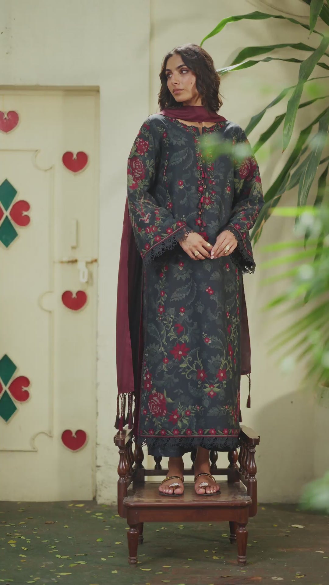 IPF-31  Embroidered Printed Viscose Linen