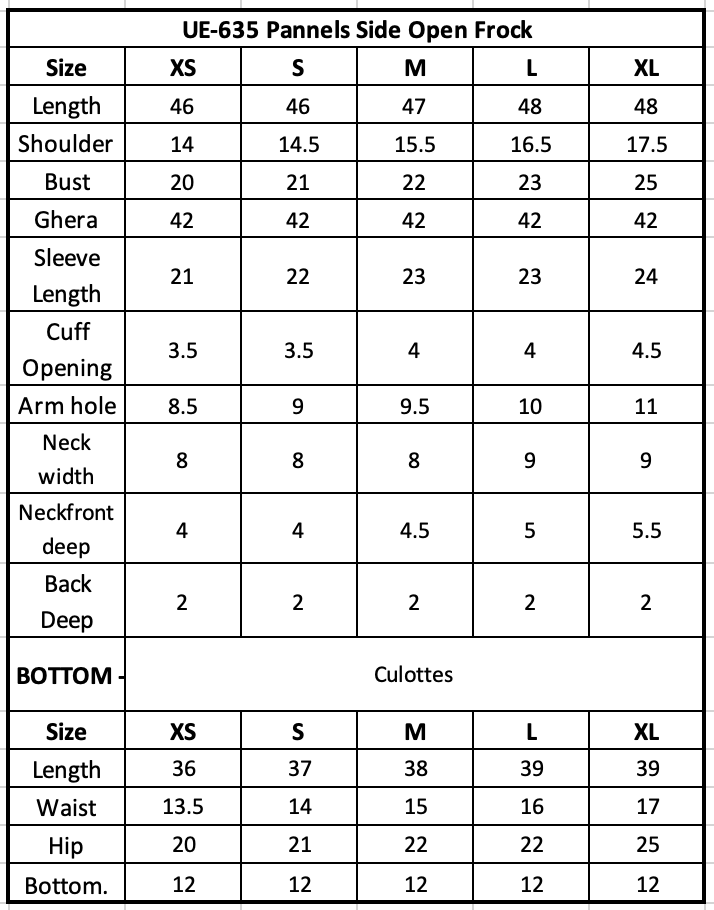 Size Chart Image