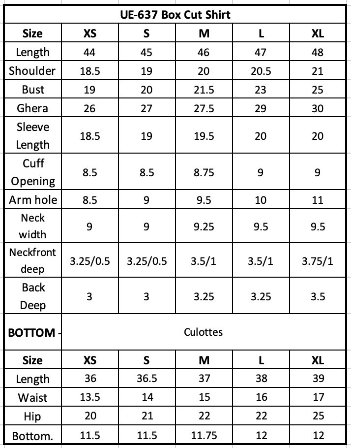 Size Chart Image