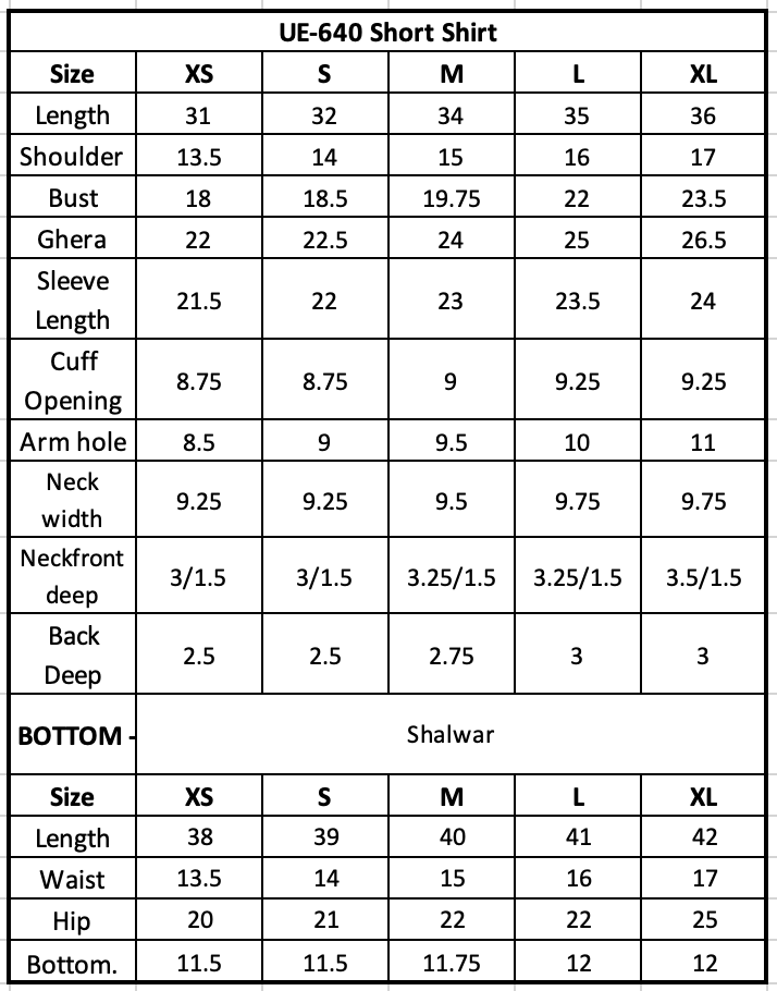 Size Chart Image