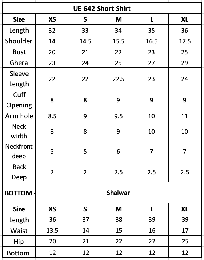 Size Chart Image