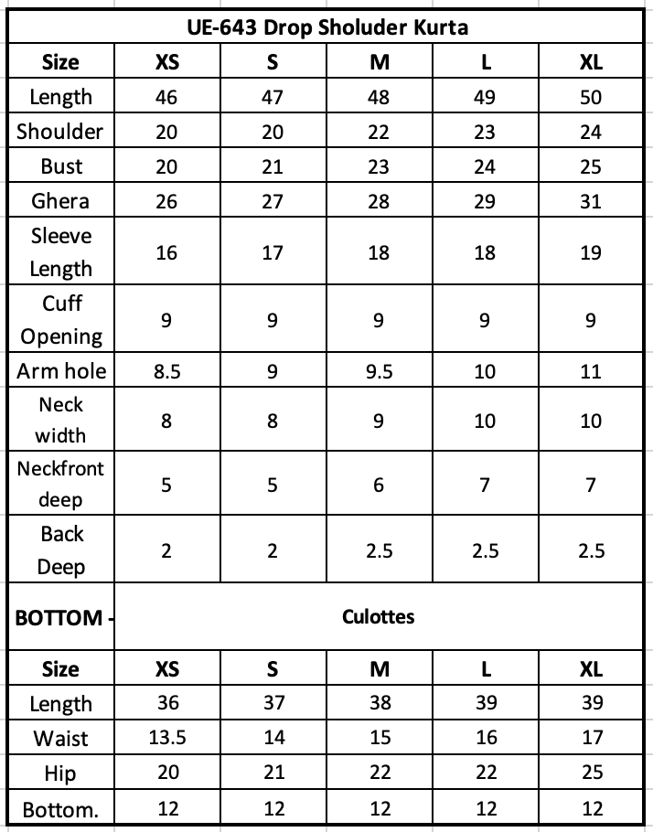 Size Chart Image