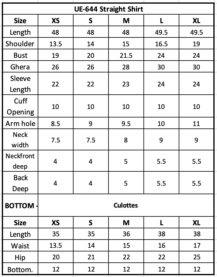 Size Chart Image