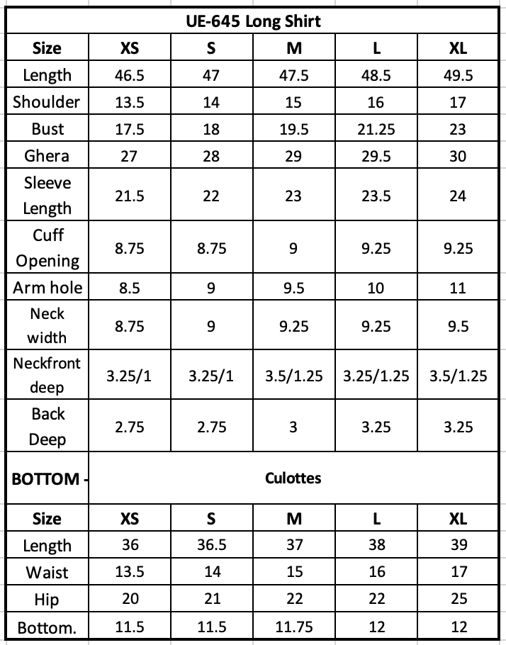 Size Chart Image