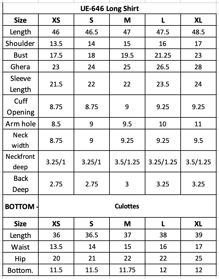 Size Chart Image