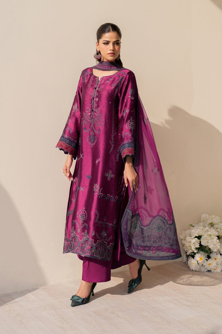 UE-436 Embroidered Pure Jacquard Silk